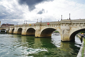Fototapeta premium Palace of Justice along the Seine River in Paris, France