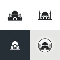 Mosque logo design vector illustration