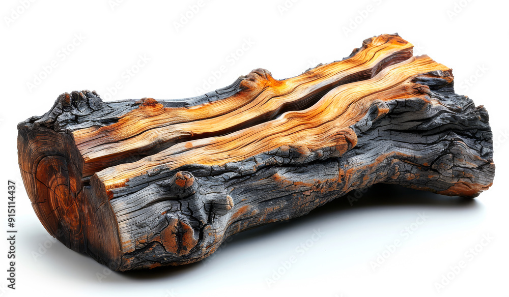 Poster a large log with a few holes in it. the log is brown and has a rough texture