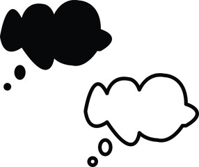  Cute vector speech bubble set, Hand drawn set of speech bubbles with handwritten for book, card, business, poster design. Vector illustration design for fashion fabrics, textile graphics.