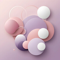 Abstract minimalist background featuring a smooth gradient of colors. With geometric shapes, lines and circles.