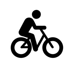 Obraz premium Dad rides a bicycle bike sport park active lifestyle Pictogram 