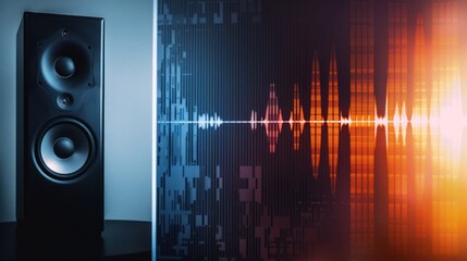 Audio Speaker and Sound Wave Visualization