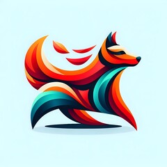 Obraz premium Vibrant Geometric Animal Illustration 