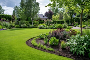 Fototapeta premium Implement climate-conscious maintenance practices for a garden environment