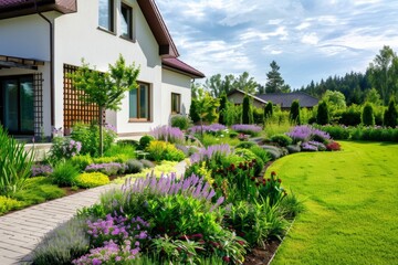 Obraz premium Implement climate-conscious maintenance practices for a garden environment