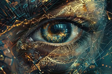 A detailed shot of an individual's eye, showcasing its unique features and details