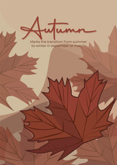 autumn flat poster simple design
