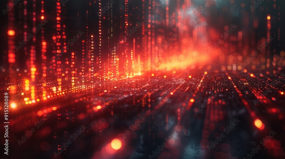 Poster abstract digital technology big data concept with dark background