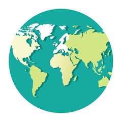 World globe art vector illustration