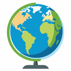 World globe art vector illustration