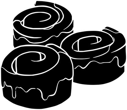 recommend clip art: pastry illustration bakery silhouette dessert logo bread icon cake outline sweet cinnamon roll food bun gourmet cream baked croissant shape bagel donut meal for vector graphic background