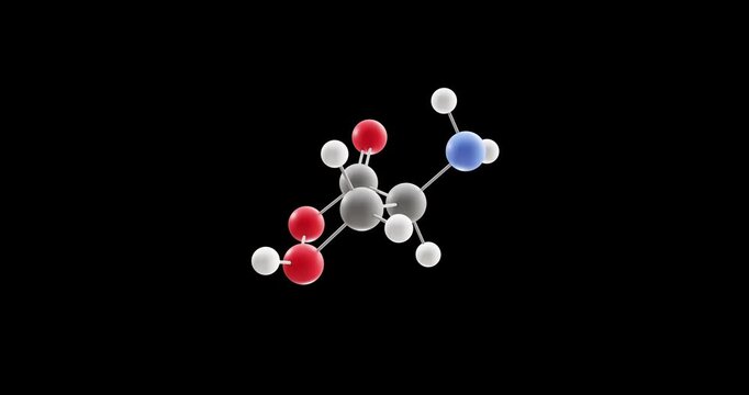 Dolutegravir molecule, rotating 3D model of antiretroviral medication, looped video on a black background