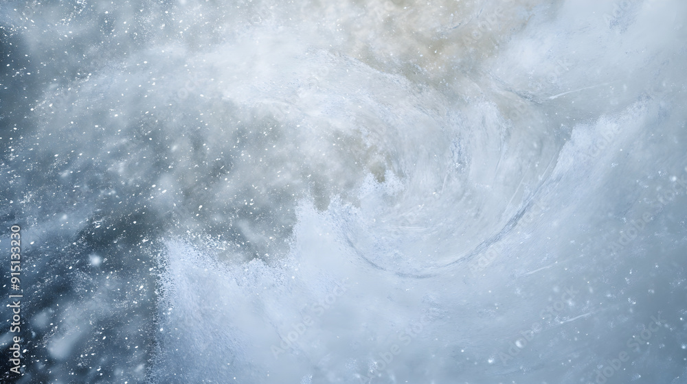 Aufkleber frozen water swirls in a turbulent motion, creating a mesmerizing pattern of droplets and splashes w