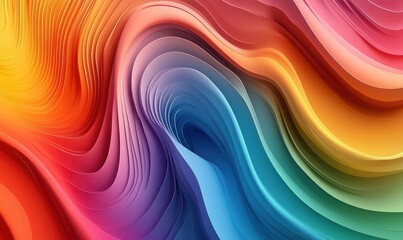 Abstract Colorful Wavy Lines and Curves