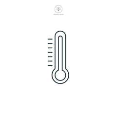 Thermometer icon symbol vector illustration isolated on white background