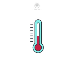 Thermometer icon symbol vector illustration isolated on white background