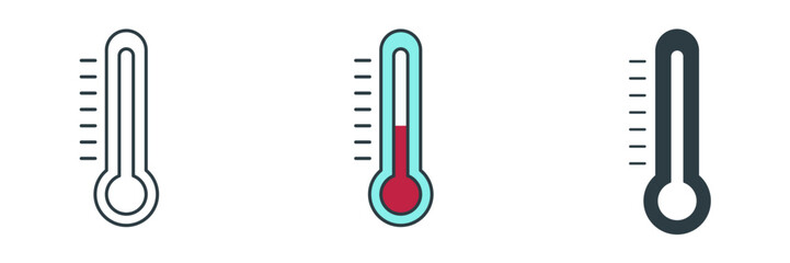 Thermometer icon symbol vector illustration isolated on white background
