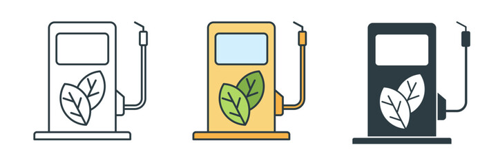 Biofuel icon symbol vector illustration isolated on white background