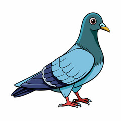 Pigeon art vector illustration