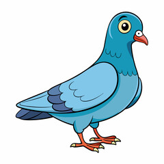 Pigeon art vector illustration