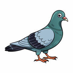 Pigeon art vector illustration