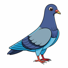 Pigeon art vector illustration