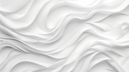 Obraz premium Soft white fabric forms gentle waves, illuminated by natural light in a serene environment