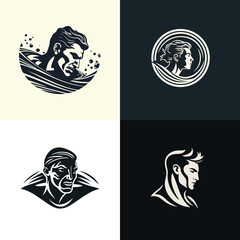 Swim logo design vector illustration