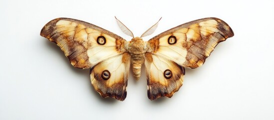 Obraz premium Brown and White Butterfly with Ocelli