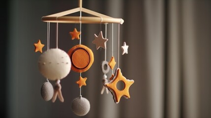 A Close-Up Shot of a Baby Mobile