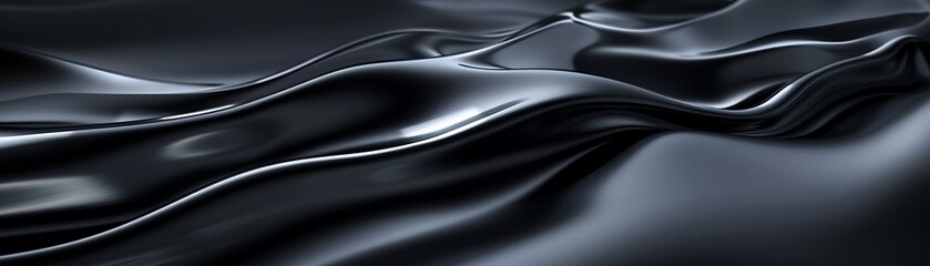 Abstract Black Liquid Texture