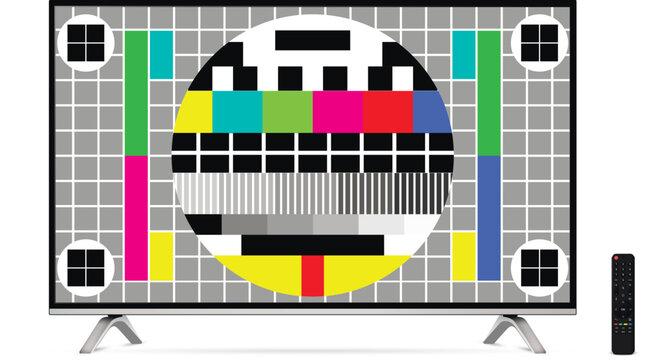 Realistic tv screen. Smart tv mockup. Blank television template.