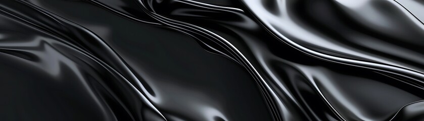 Abstract Black Satin Texture