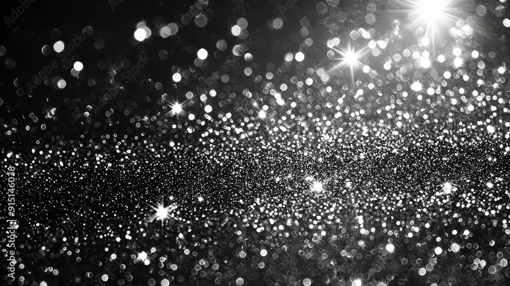 Poster A sparkling layer of silver dust glimmers in the low light, creating a captivating and festive atmosphere