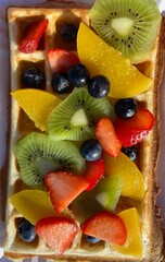 delicious pancake with summer fruit 