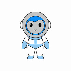 Space Pilot Set white art vector illustration