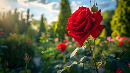 Obraz premium The rose has blossomed in the garden