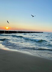 beautiful sunset over the sea