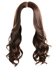 Fashionable woman's hairstyle for designers isolated on white