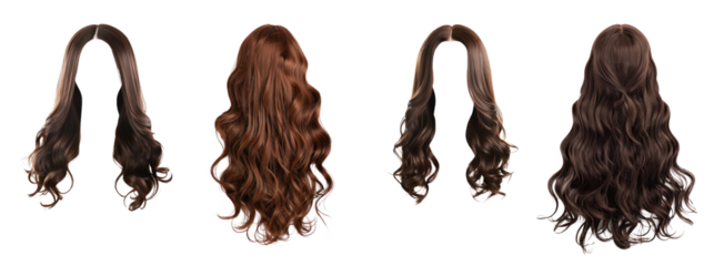 Fashionable woman's hairstyle for designers isolated on white