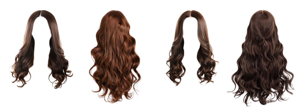 Fashionable woman's hairstyle for designers isolated on white