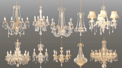 Collection of Elegant Crystal Chandeliers