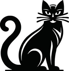 Cat Icon silhouette vector isolated on a white background