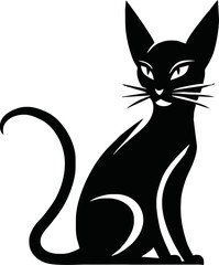 Cat Icon silhouette vector isolated on a white background
