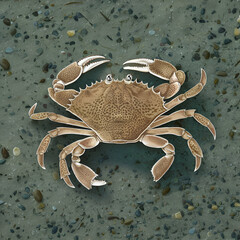 blue crab on the beach