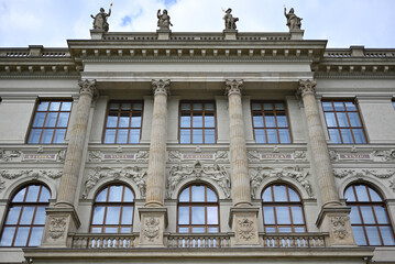 National Museum building on Wenceslas Square in Prague, capital of Czech Republic