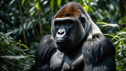 Fototapeta premium Big black monkey