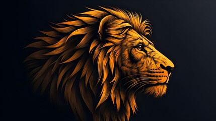 lion head silhouette