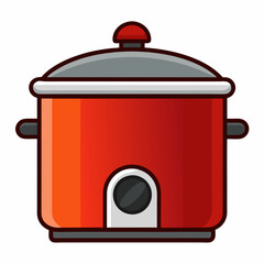 Crockpot art vector illustration